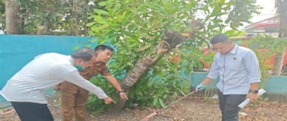 Area lokasi pembunuhan seorang aparatur sipil negara atau ASN di Kabupaten Ogan Komering Ilir, Sumatera Selatan.