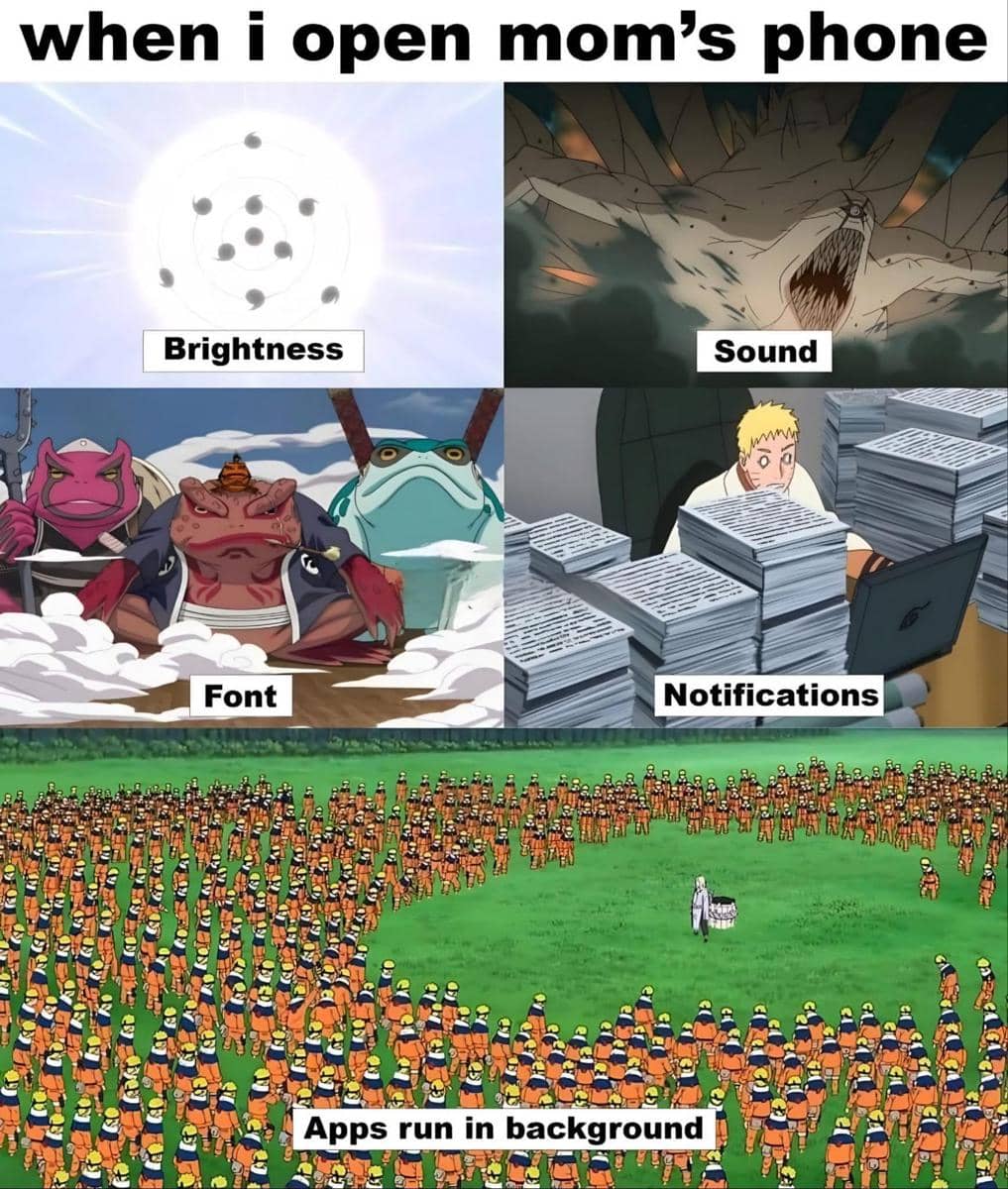 meme Naruto tentang HP