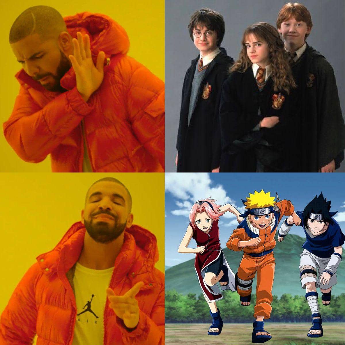 meme Naruto tentang trio