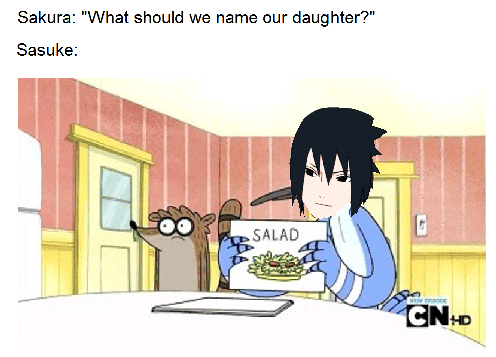 meme Naruto tentang makan malam