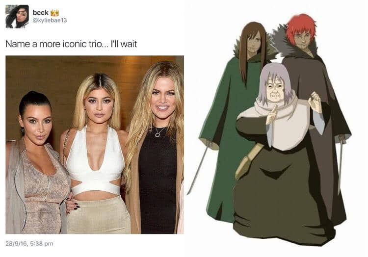 meme Naruto tentang trio