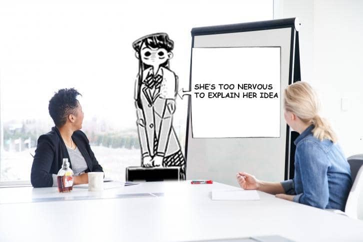 meme anime tentang perasaan gugup
