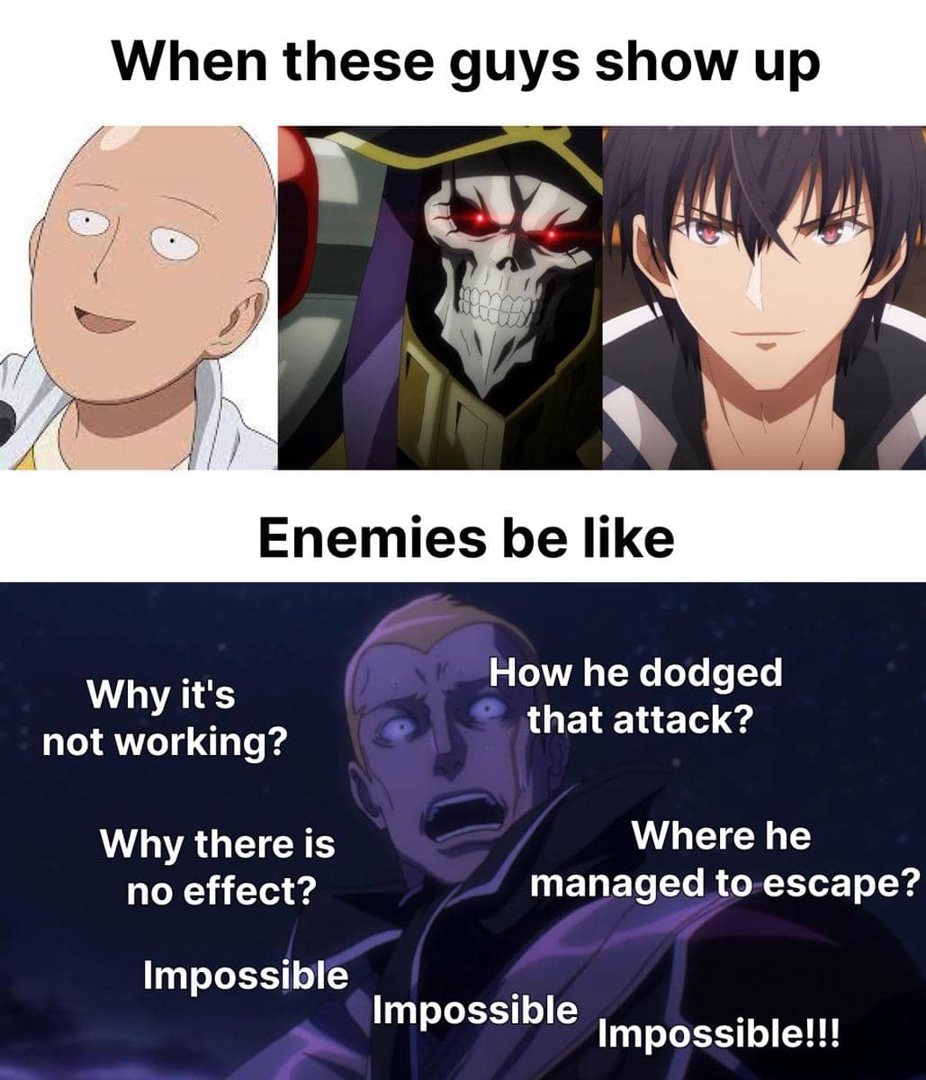 meme anime tentang perasaan gugup