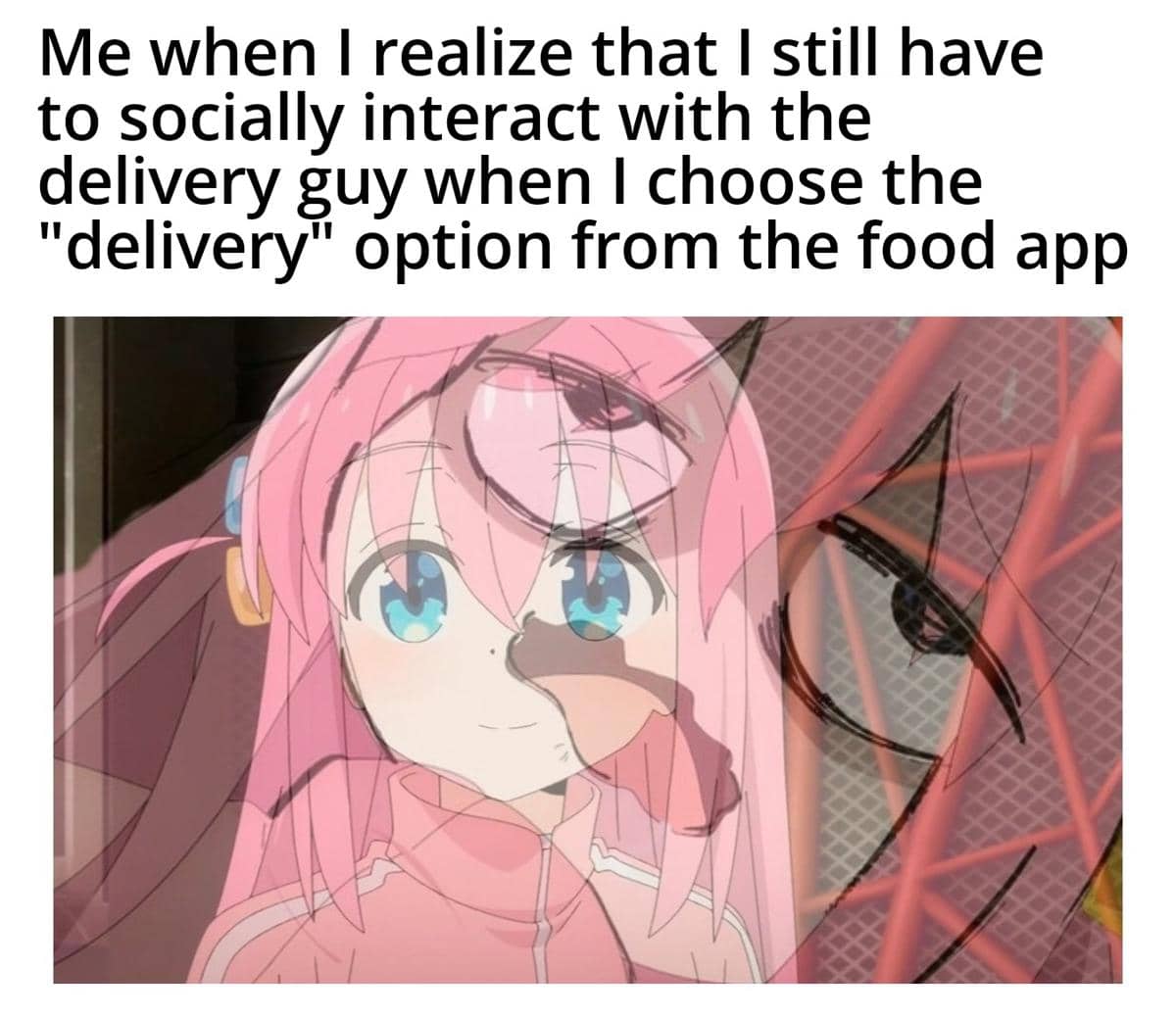 meme anime tentang perasaan gugup