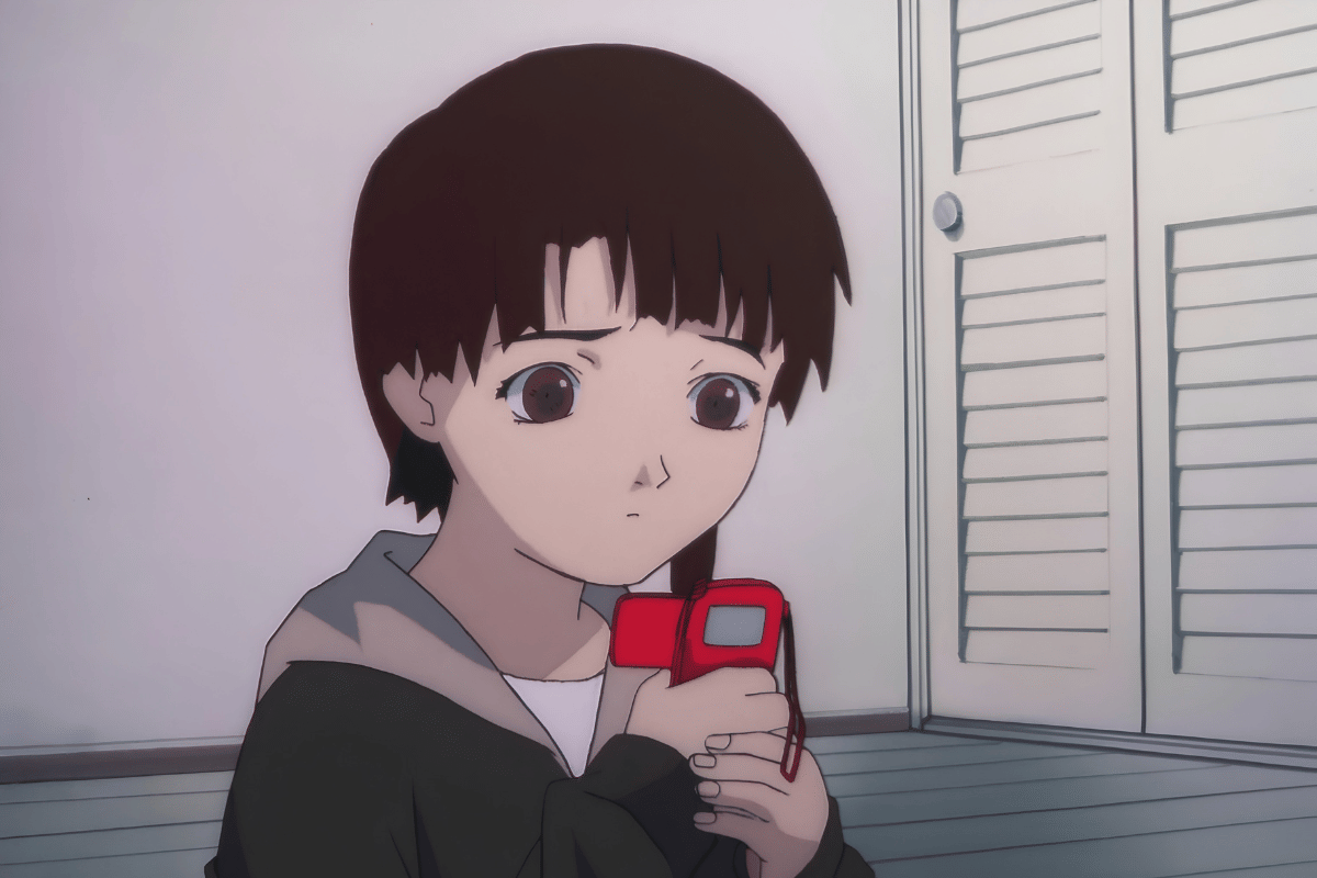 Karakter Lain Iwakura dalam salah satu adegan anime Serial Experiments Lain