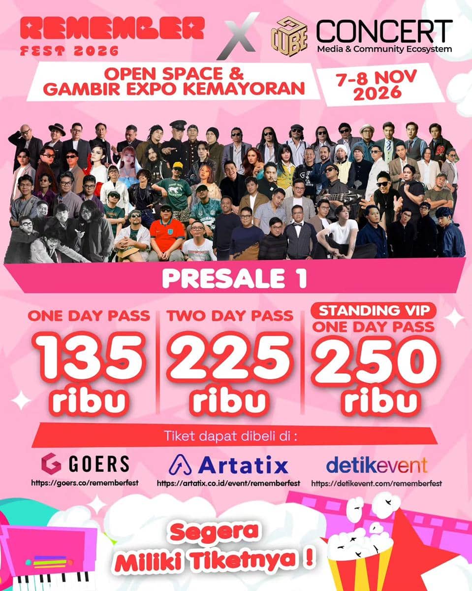 Materi promosi Remember Fest x Cube Concert 2026 yang diunggah melalui akun Instagram Remember Fest Indonesia.