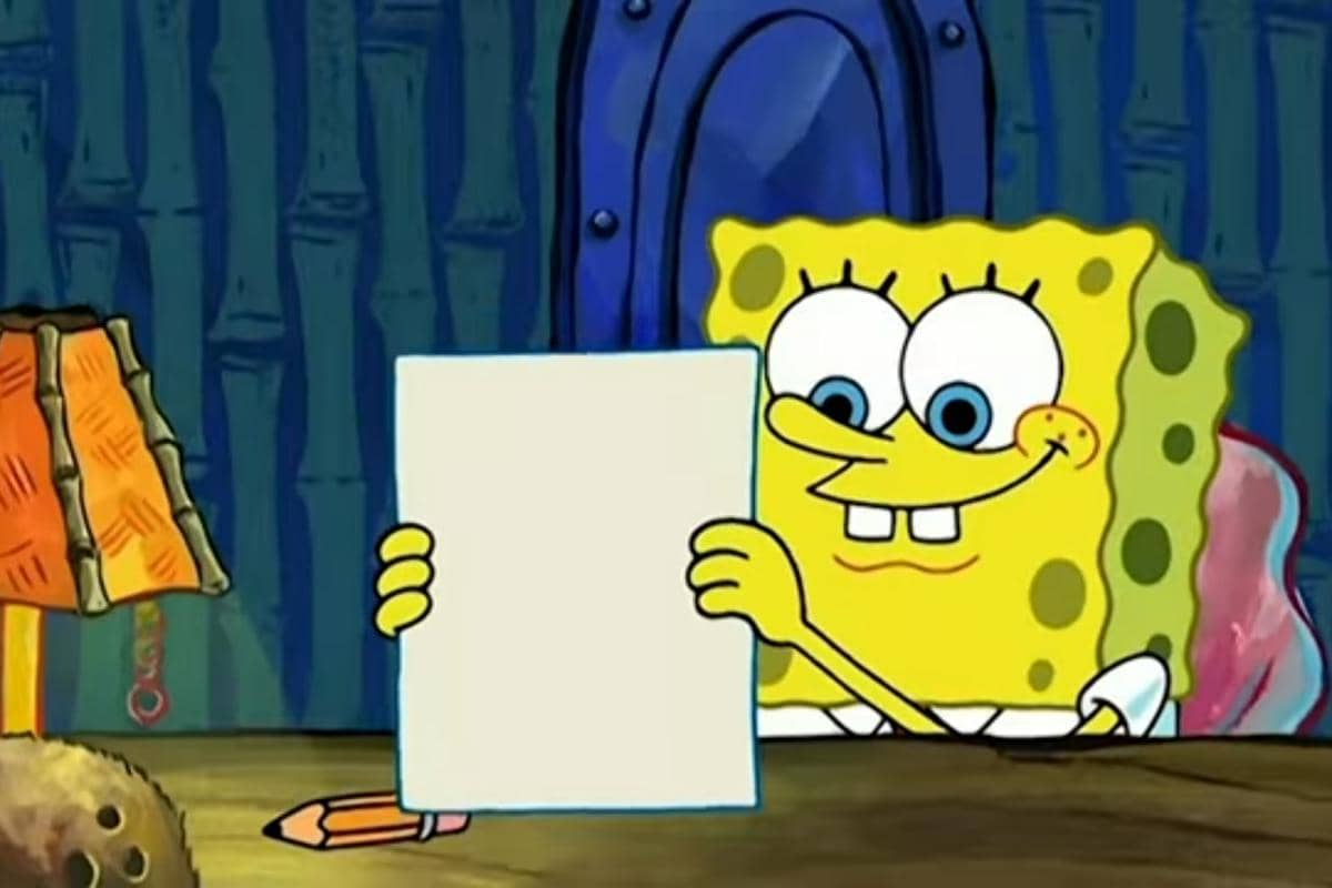 cuplikan episode SpongeBob menulis esai