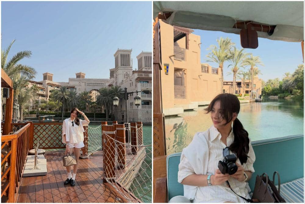 Azizi Asadel Asyik Keliling Souk Madinat Jumeirah di Dubai, Naik Abra!