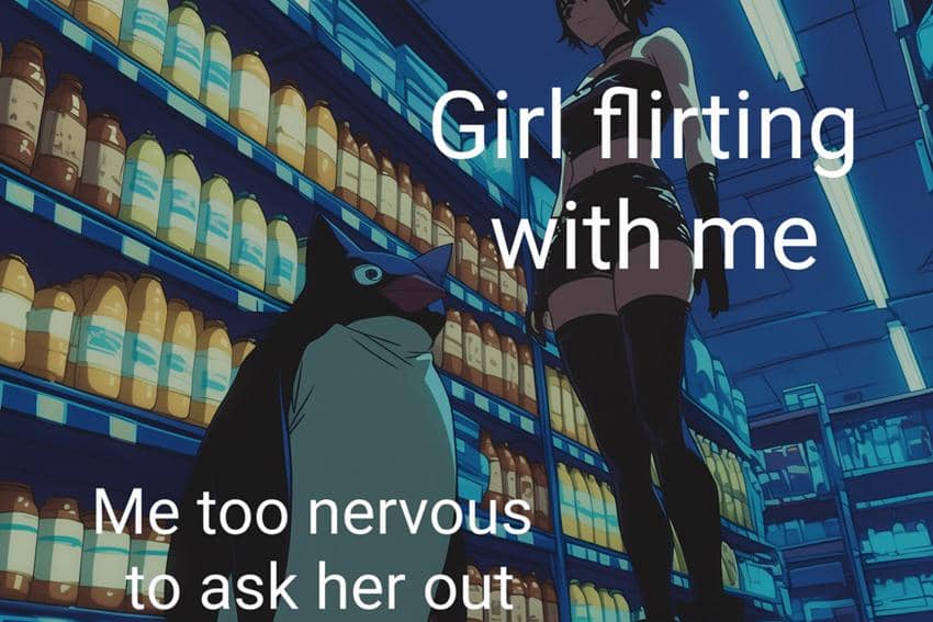 8 Meme Anime tentang Perasaan Gugup, Panik Digodain Cewek