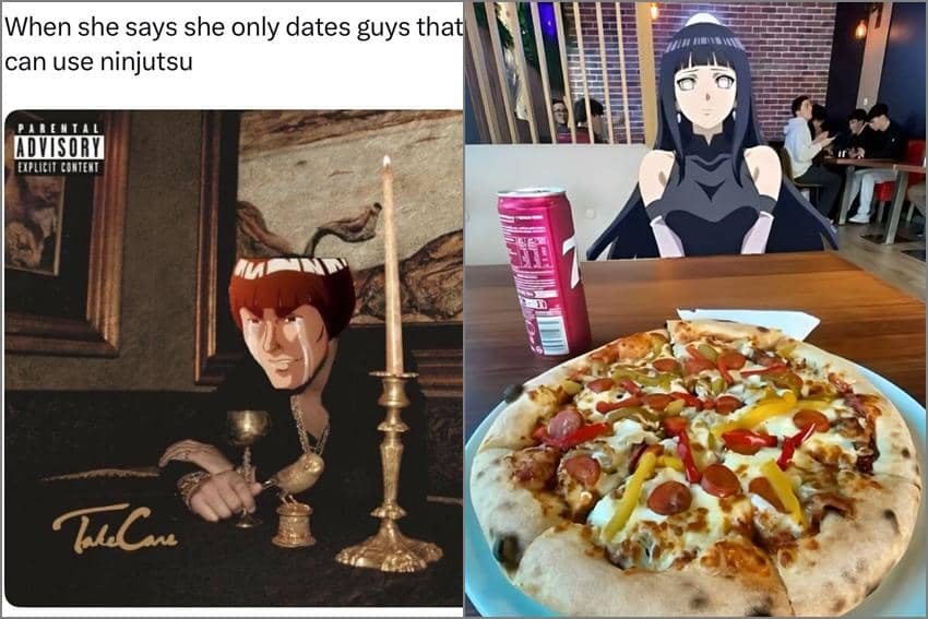 8 Meme Naruto tentang Kencan, Makan Piza Bareng Hinata?