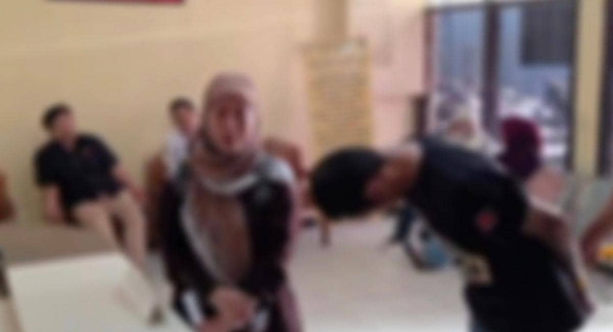 Tangkapan layar video korban kekerasan seksual saat melapor di Kantor Polresta Kendari. Dok. Istimewa