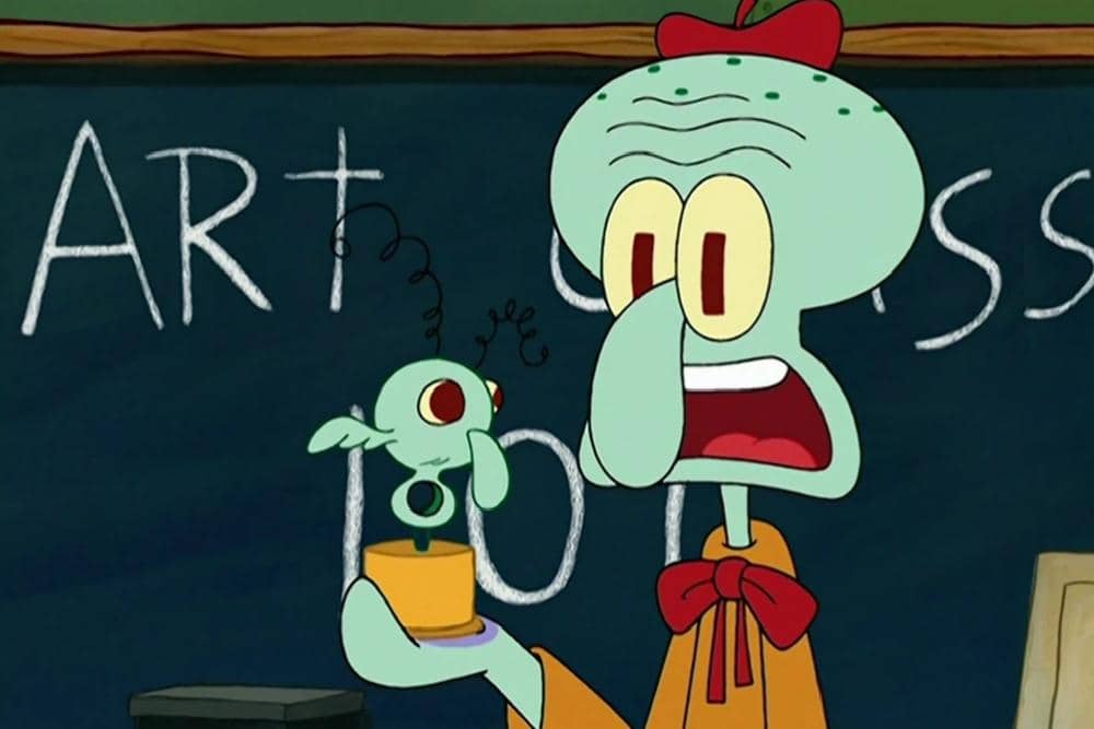 karya seni yang Squidward beri nama "Squidward en Repose"