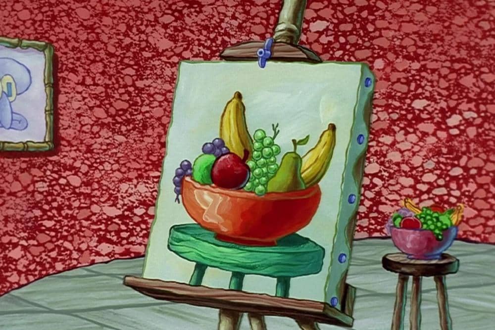 lukisan buah-buahan karya Squidward Tentacles