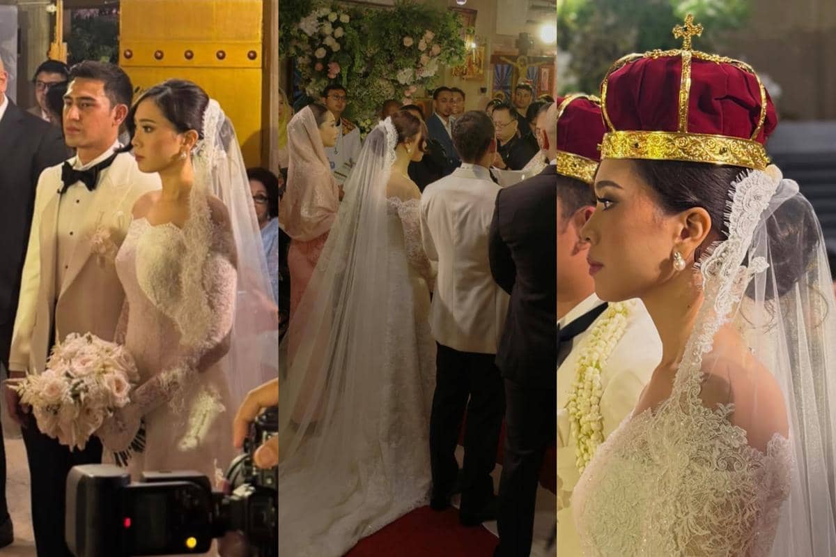 4 Inspirasi Gaun dan Makeup Holy Matrimony Istri Axel Thomas