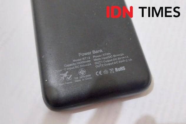Informasi kapasitas pada powerbank