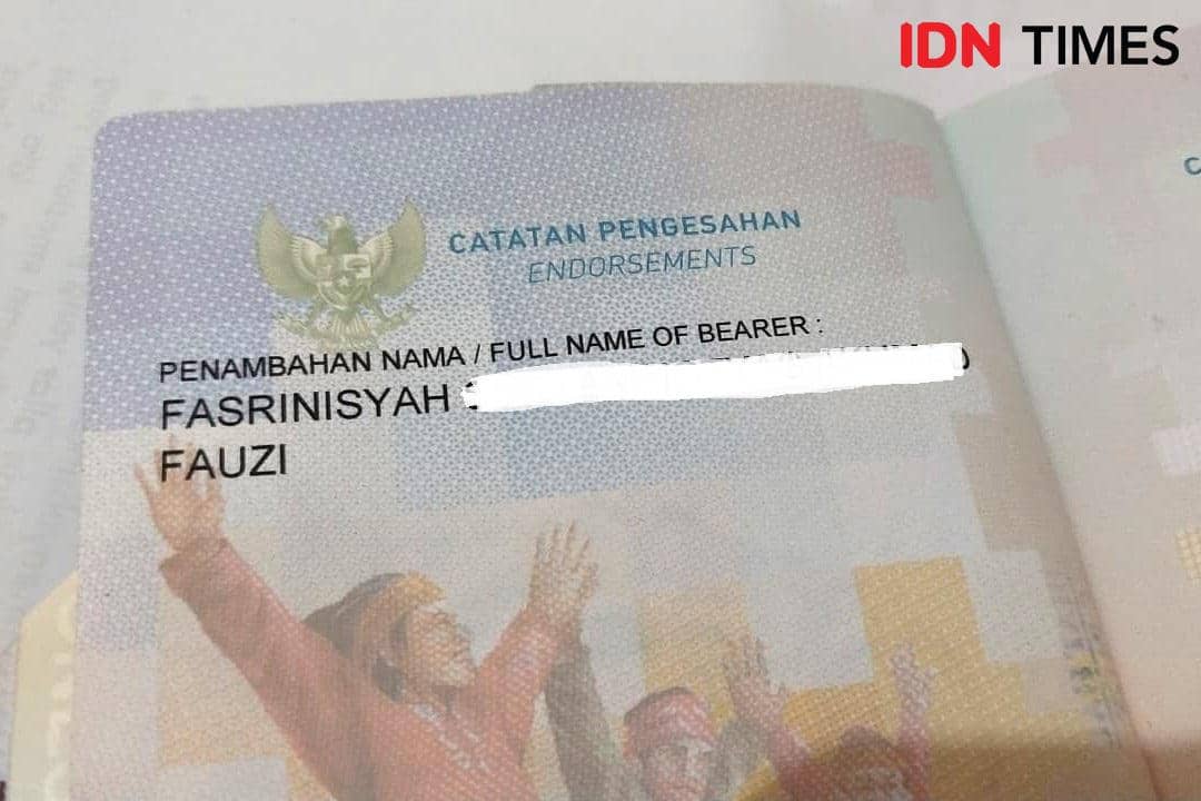Potret halaman endorsements pada paspor