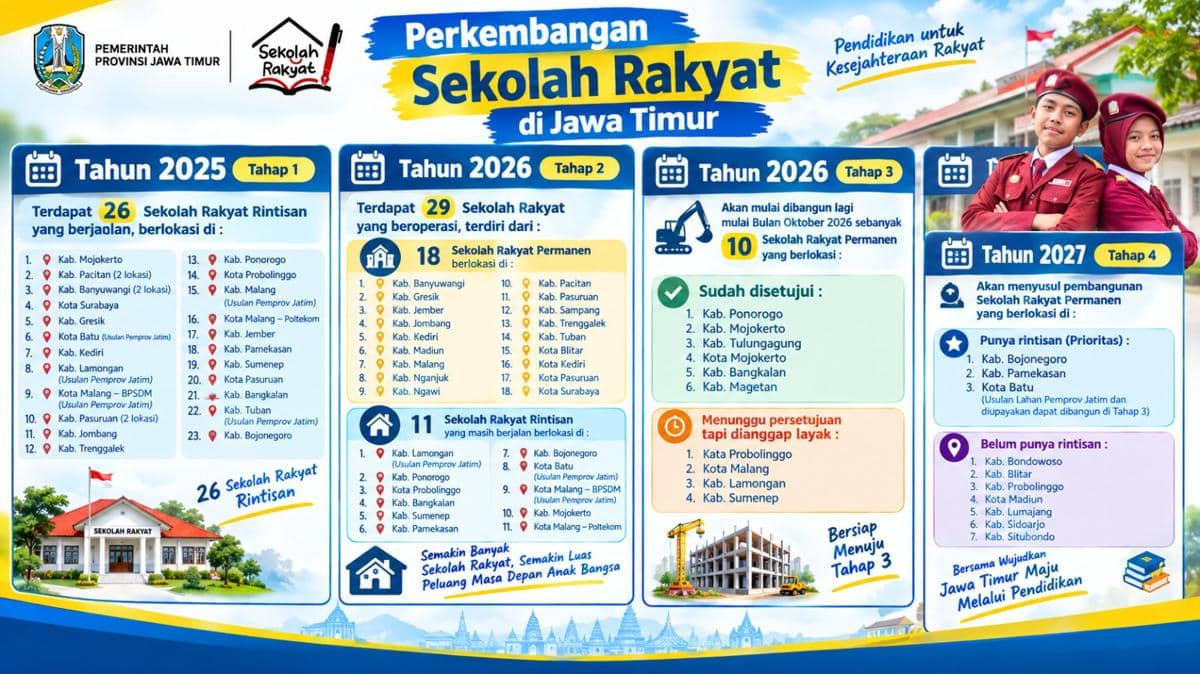 Sekolah Rakyat Jatim Diperluas ke 38 Daerah