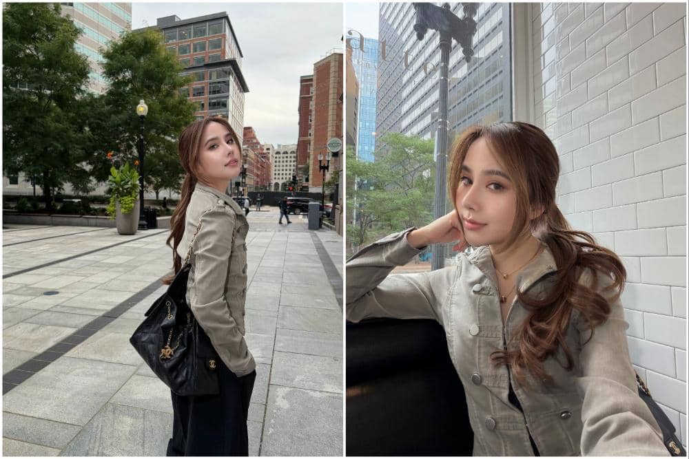 Agatha Chelsea Santai Jalan-jalan di Pusat Kota Boston, Enjoy!