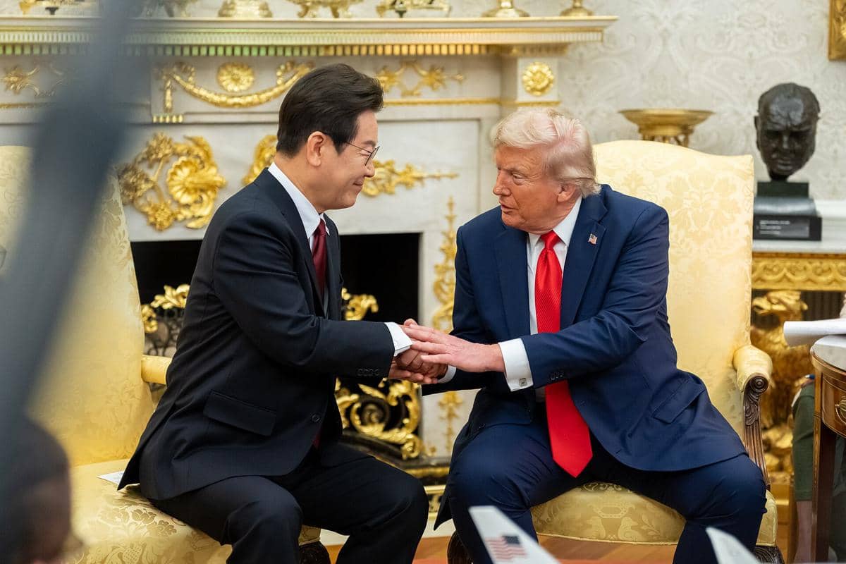Presiden Korea Selatan Lee Jae Myung dan Presiden Amerika Serikat Donald Trump