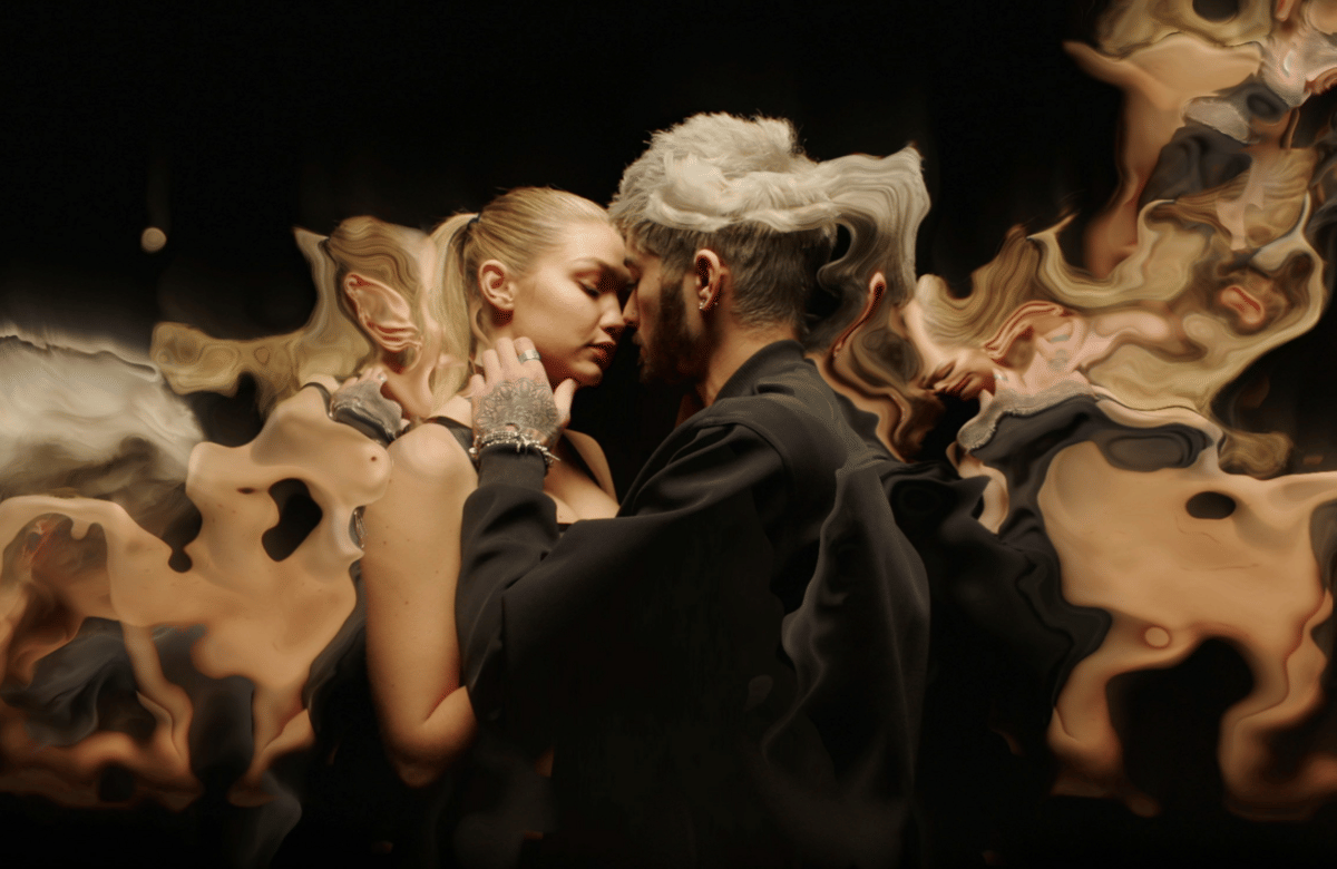 ZAYN dan Gigi Hadid dalam video klip "PILLOWTALK"