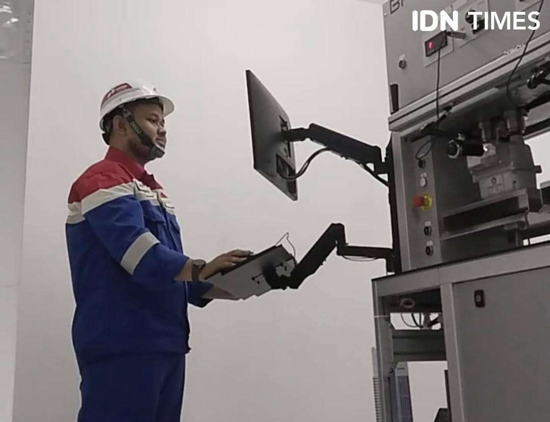 Material gas bumi berada di area gudang PGN untuk mendukung kebutuhan operasional perusahaan energi dan distribusi gas.