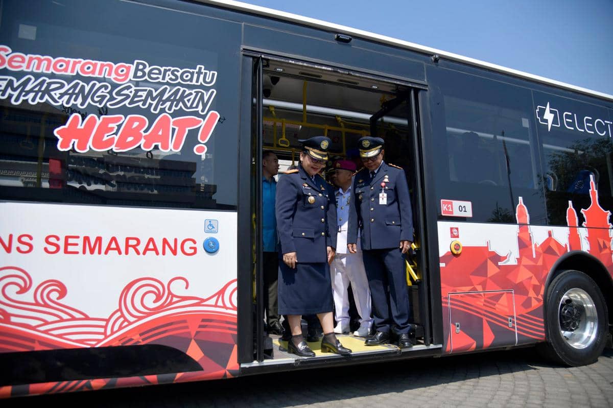 27 Bus Listrik Mengaspal di Semarang, Rute Perdana Mangkang-Penggaron 