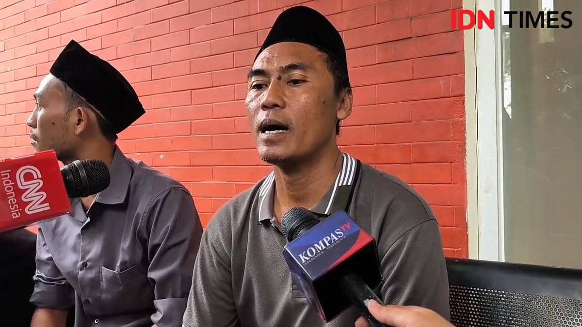 Perwakilan keluarga korban Surakman, Abeng saat ditemui di Bandara Soekarno-Hatta