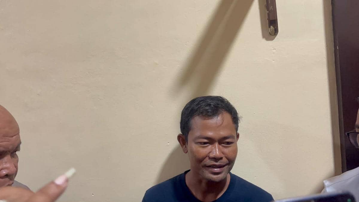 Anak Surakman, Yayat saat di Polda Banten (Dok. Khaerul Anwar)