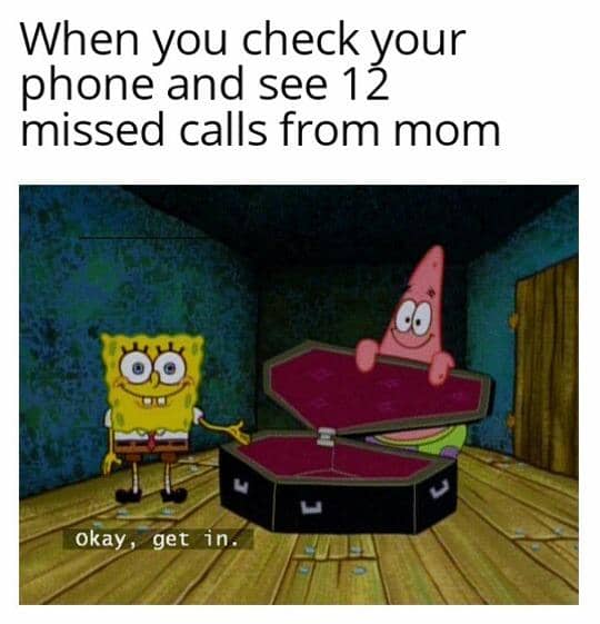 Meme SpongeBob dengan ekspresi cemas menggambarkan rasa bersalah dalam situasi yang memicu penyesalan dan kekhawatiran.