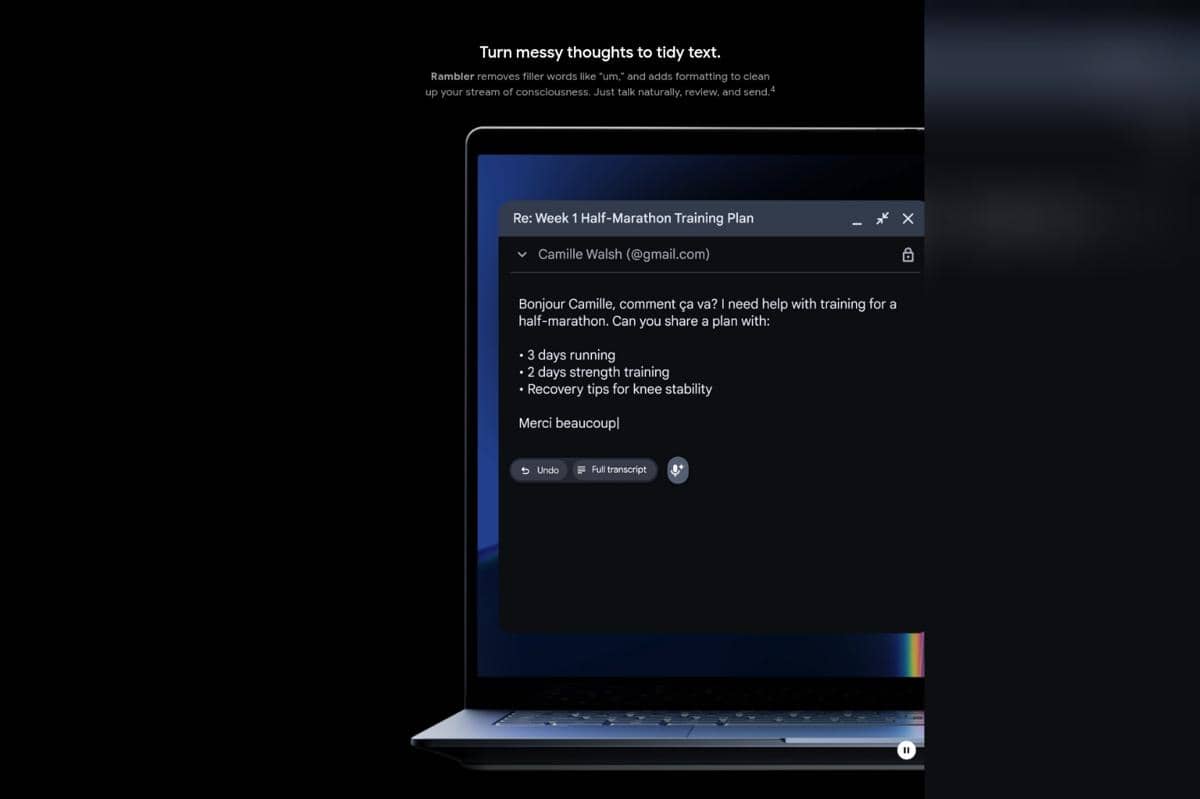 tampilan fitur Googlebook