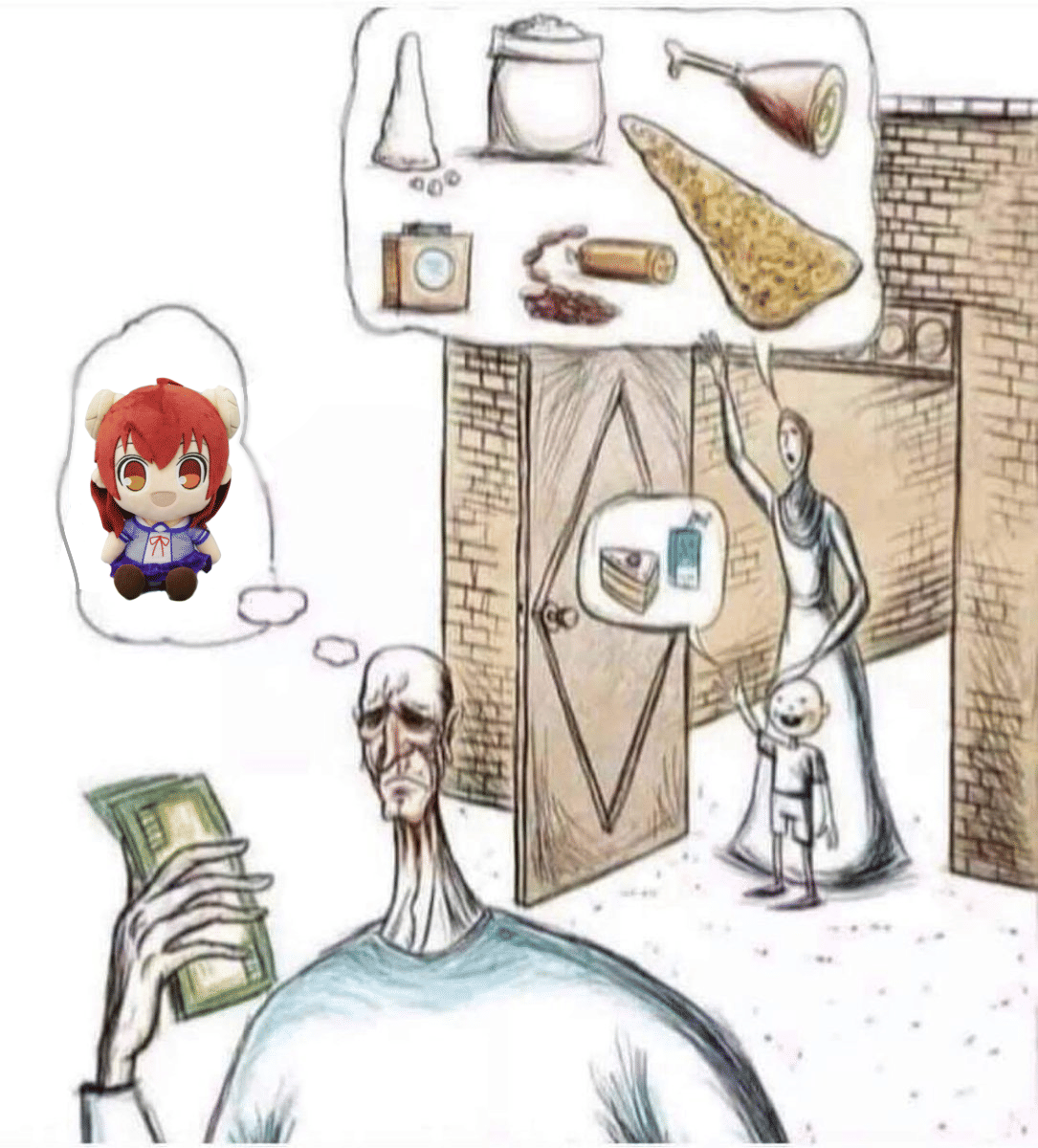 meme anime tentang prioritas