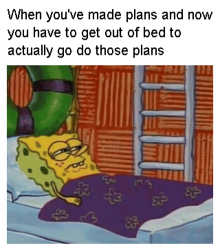 Meme bertema SpongeBob dengan teks yang menyampaikan perasaan bersalah sebagai reaksi atas suatu situasi.