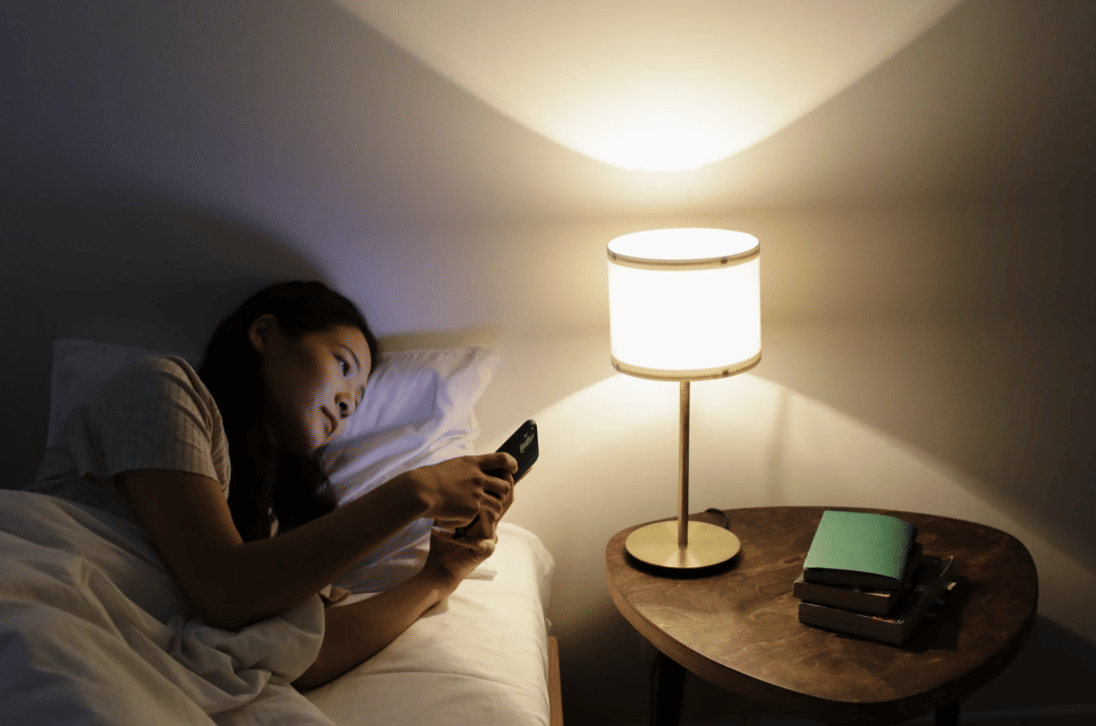 Ilustrasi scrolling ponsel sebelum tidur
