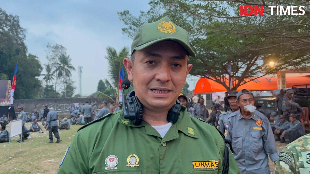 Kegiatan Kemah Bhakti Satya Linmas, Pengukuhan DPC Aslinmas Kota Bandar Lampung dan DPC Aslinmas se-Provinsi Lampung, serta DPC Abpednas Kota Bandar Lampung, Kamis (24/9/2026). (IDN Times/Tama Yudha Wiguna).