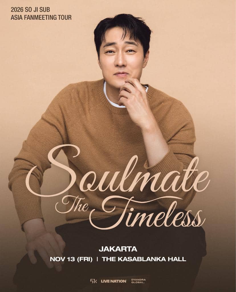 Suasana fan meeting So Ji Sub Soulmate The Timeless di Jakarta pada 2026, didokumentasikan oleh Dyandra Global.