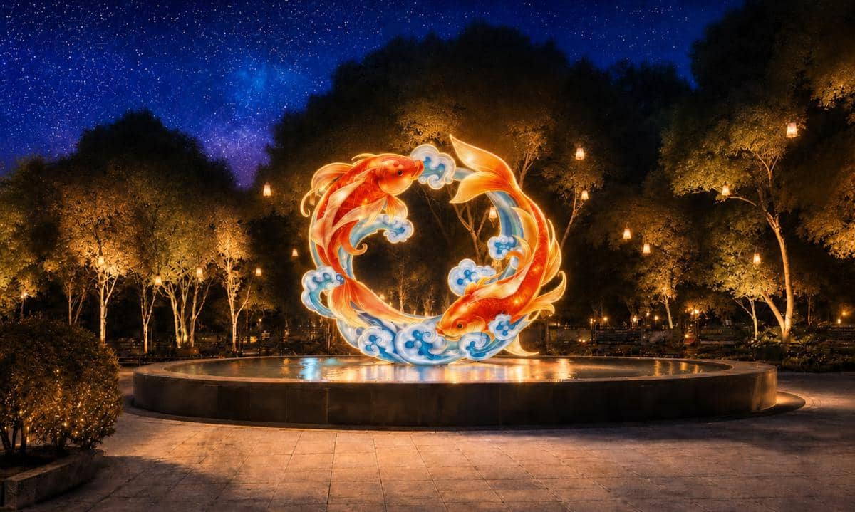 instalasi lampion di International Lantern Spectacular