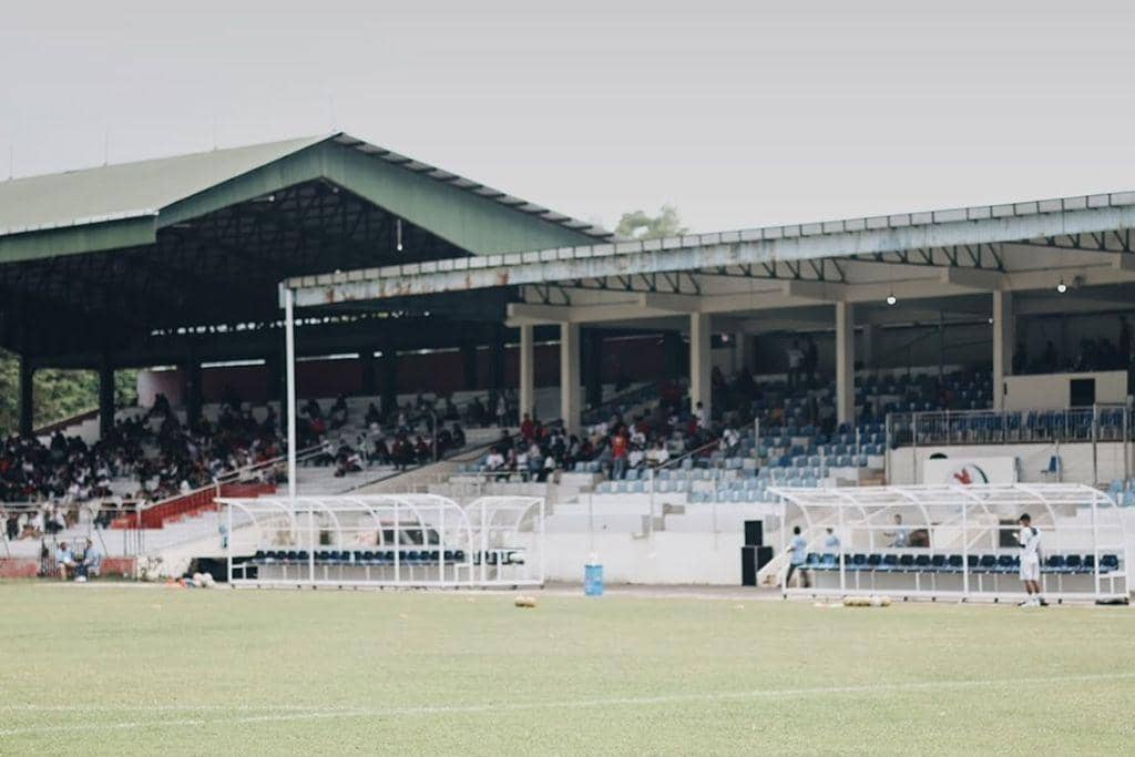 Suasana Stadion Klabat di Manado, Sulawesi Utara.