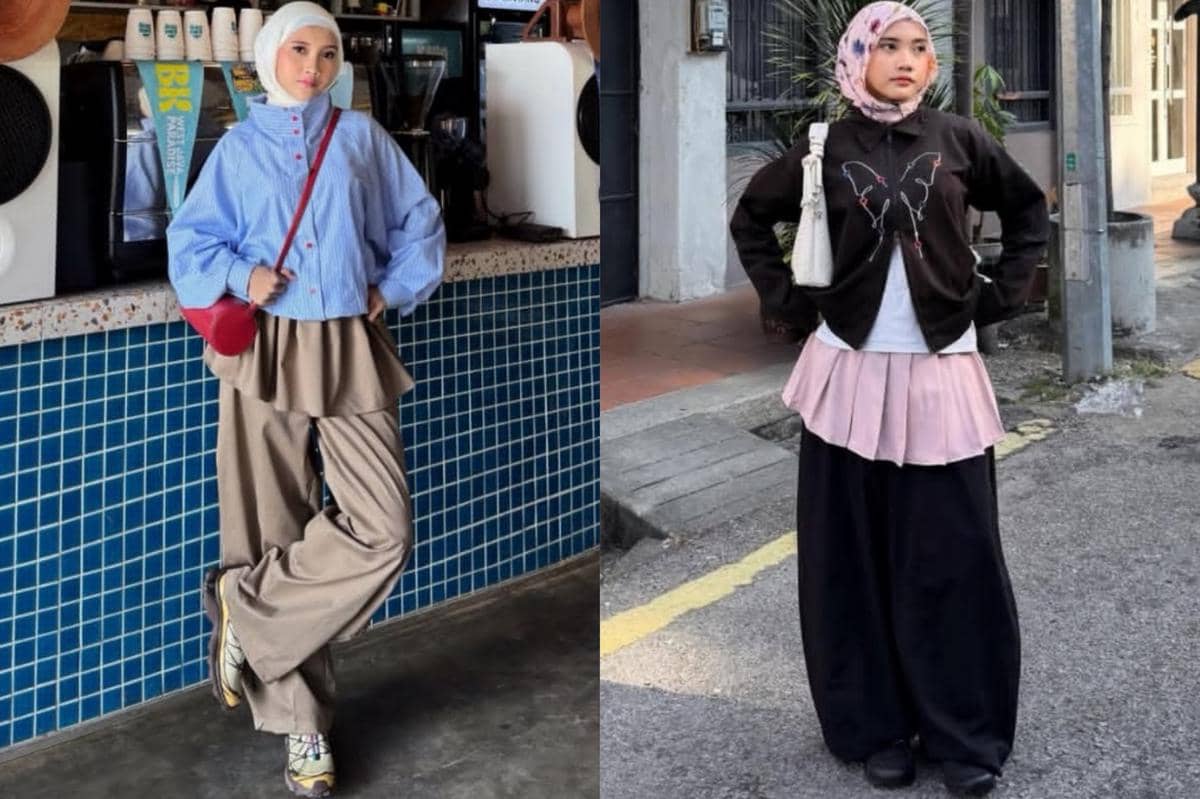 7 Ide Styling Skirt Over Pants ala Khaila Dian, Girly dan Kekinian!