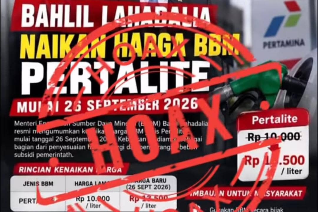 CEK FAKTA: Bahlil Disebut Naikkan Harga Pertalite Mulai 26 September