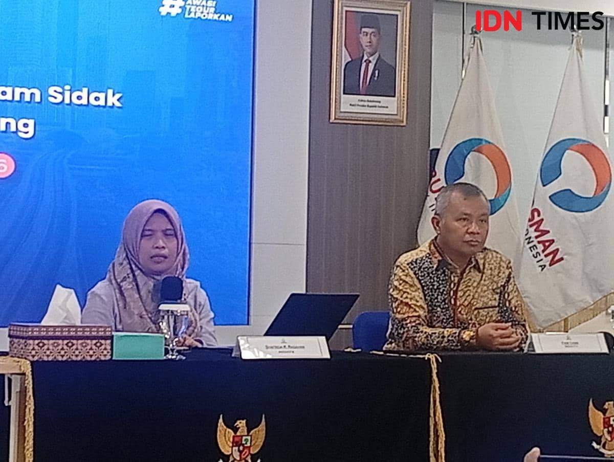 Ombudsman menggelar konpers hasil sidak Lapas Cibinong di gedung Ombudsman, Kuningan, Jakarta Selatan (24/9/2026)/ IDN Times Dini Suciatinin
