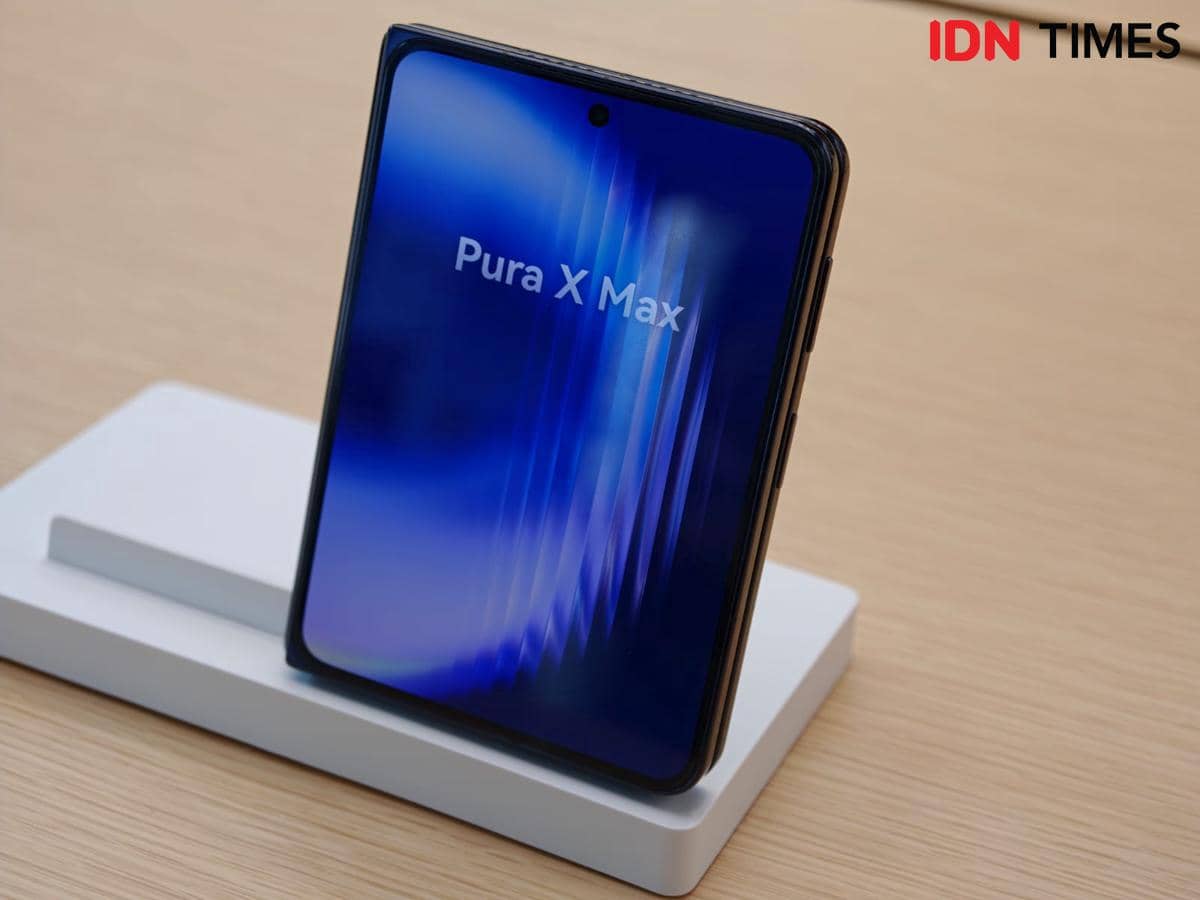 Bentuk dan dimensi HUAWEI Pura X Max saat dilipat