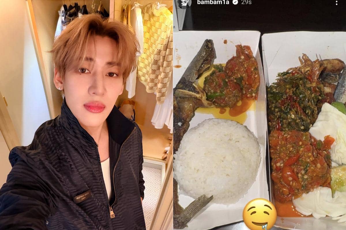 BamBam GOT7 mengunggah Instagram Story yang menampilkan menu lokal Indonesia, pecel lele