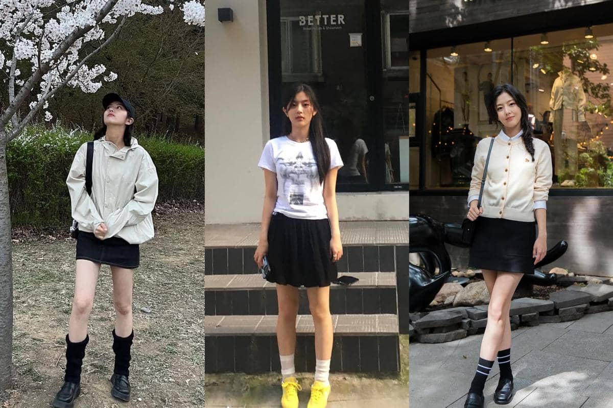 10 Inspirasi Padu Padan Rok Hitam ala Shin Eun Soo, Modis Timeless!