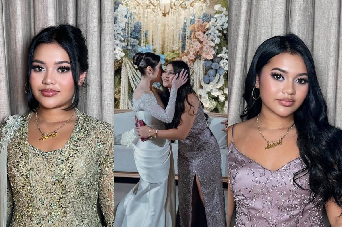 Inspirasi Busana dan Makeup Arlova di Pernikahan Andre Taulany