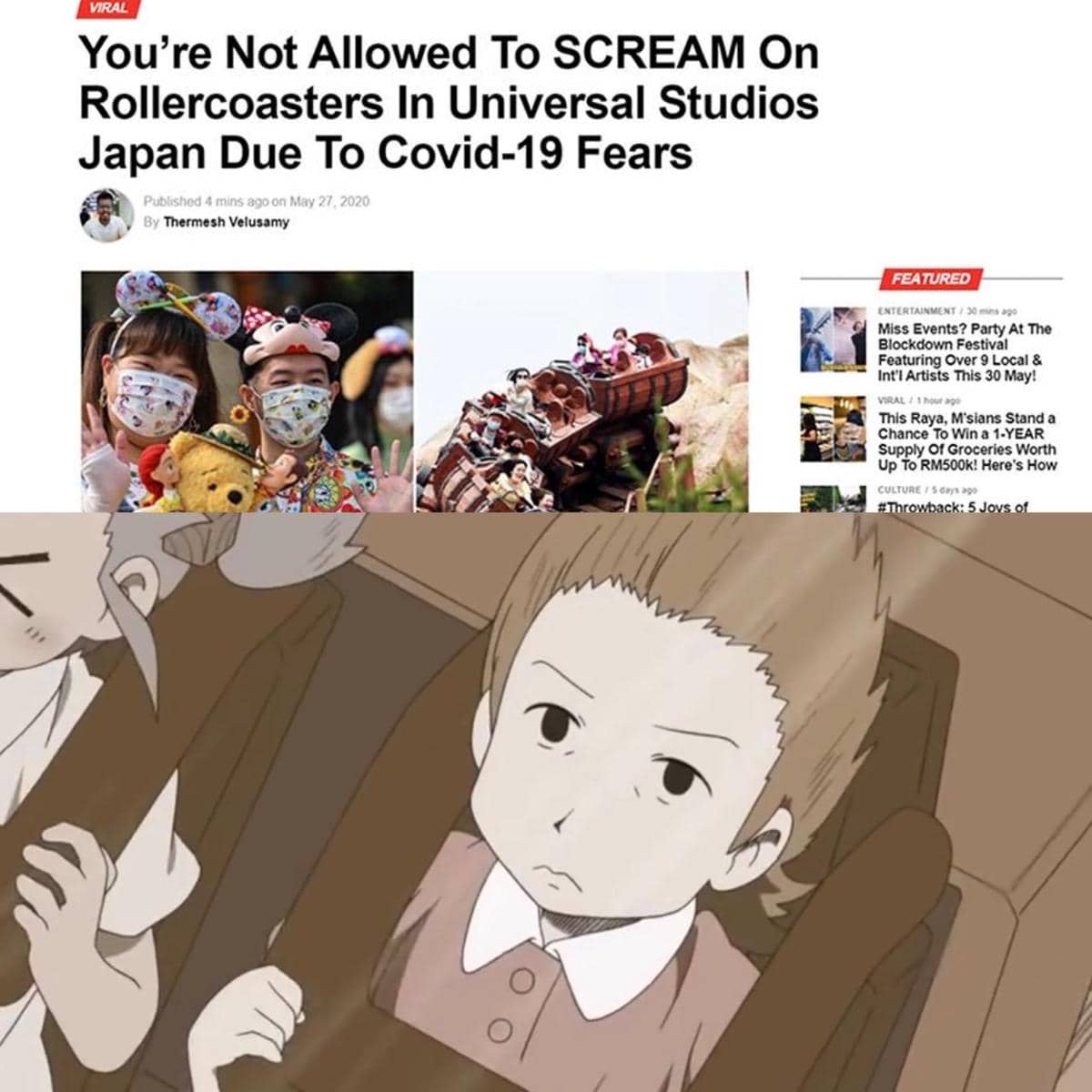 meme anime tentang teriakan