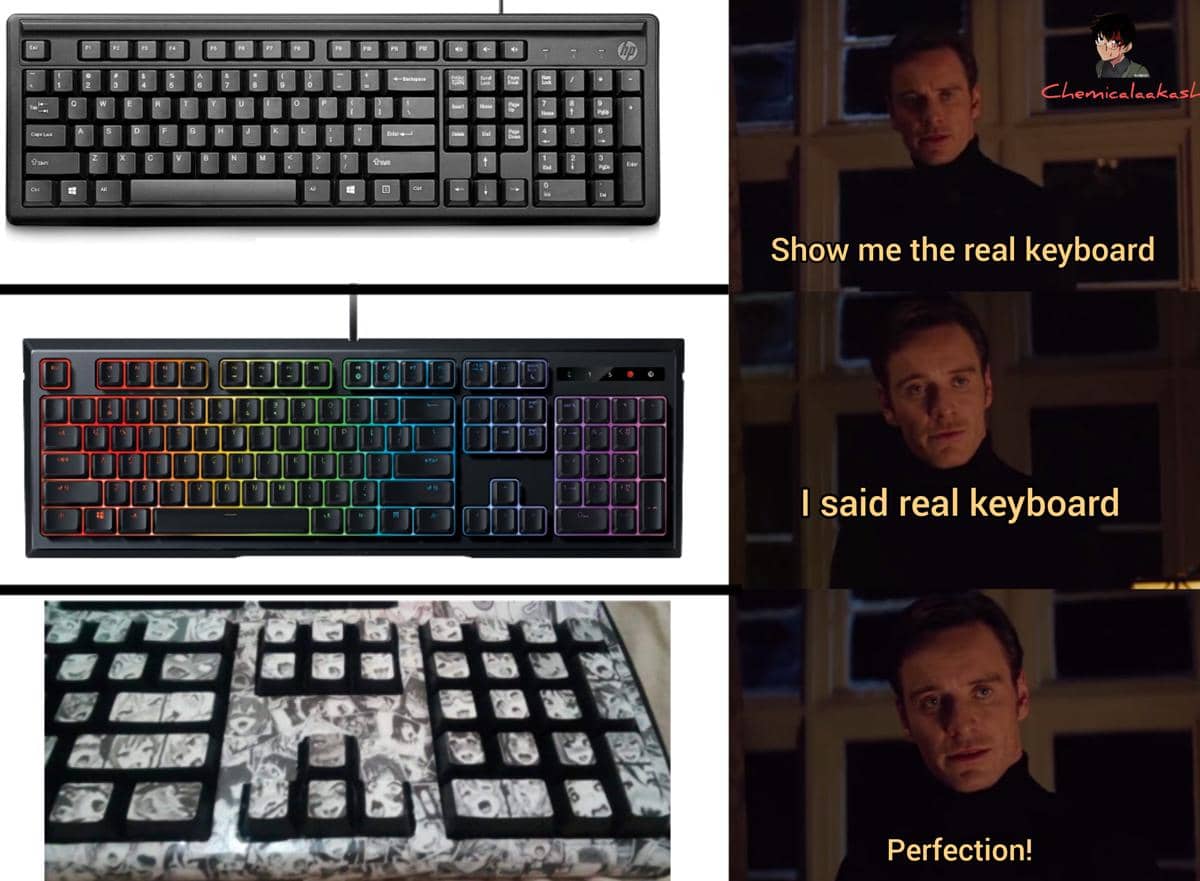 meme anime tentang keyboard