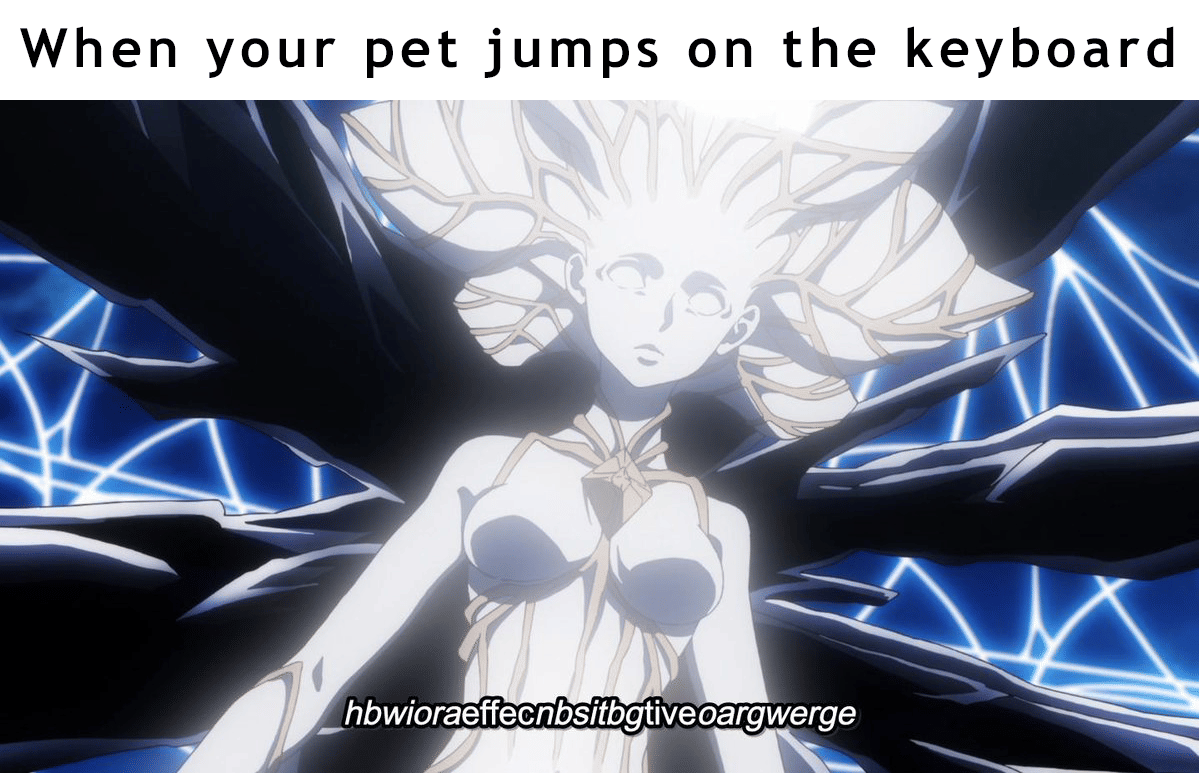 meme anime tentang keyboard