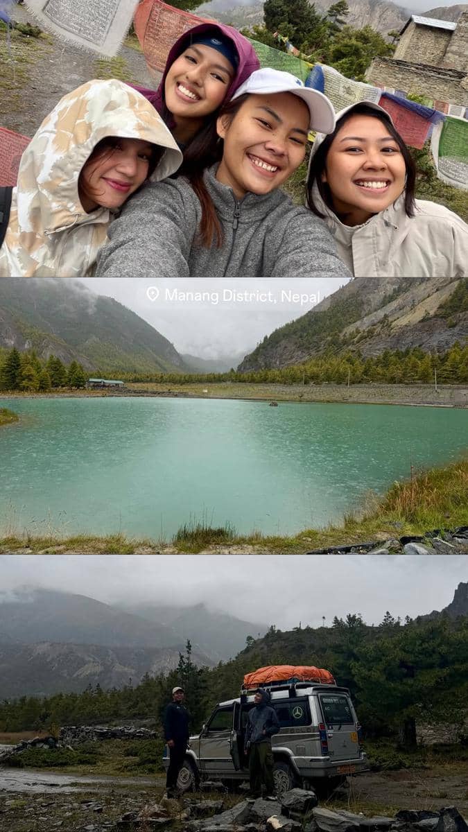 Bella Graceva menikmati keindahan alam di Lembah Manang, Nepal