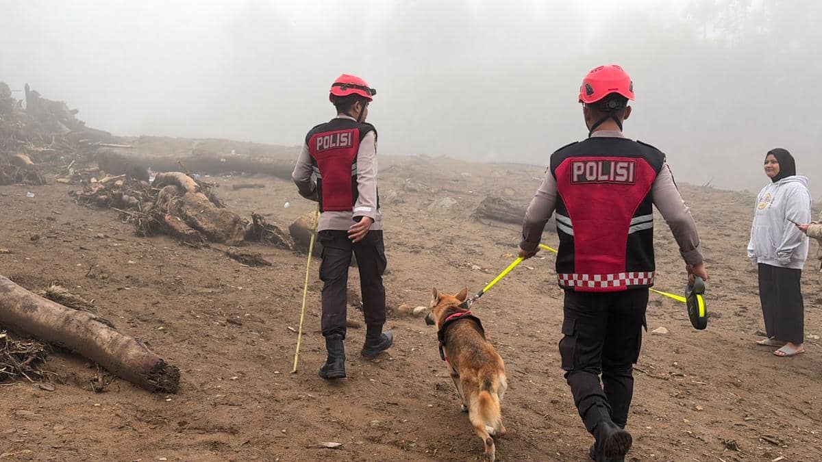 Polda Sumbar Turunkan K9 Cari Korban Hilang Banjir Bandang Solok