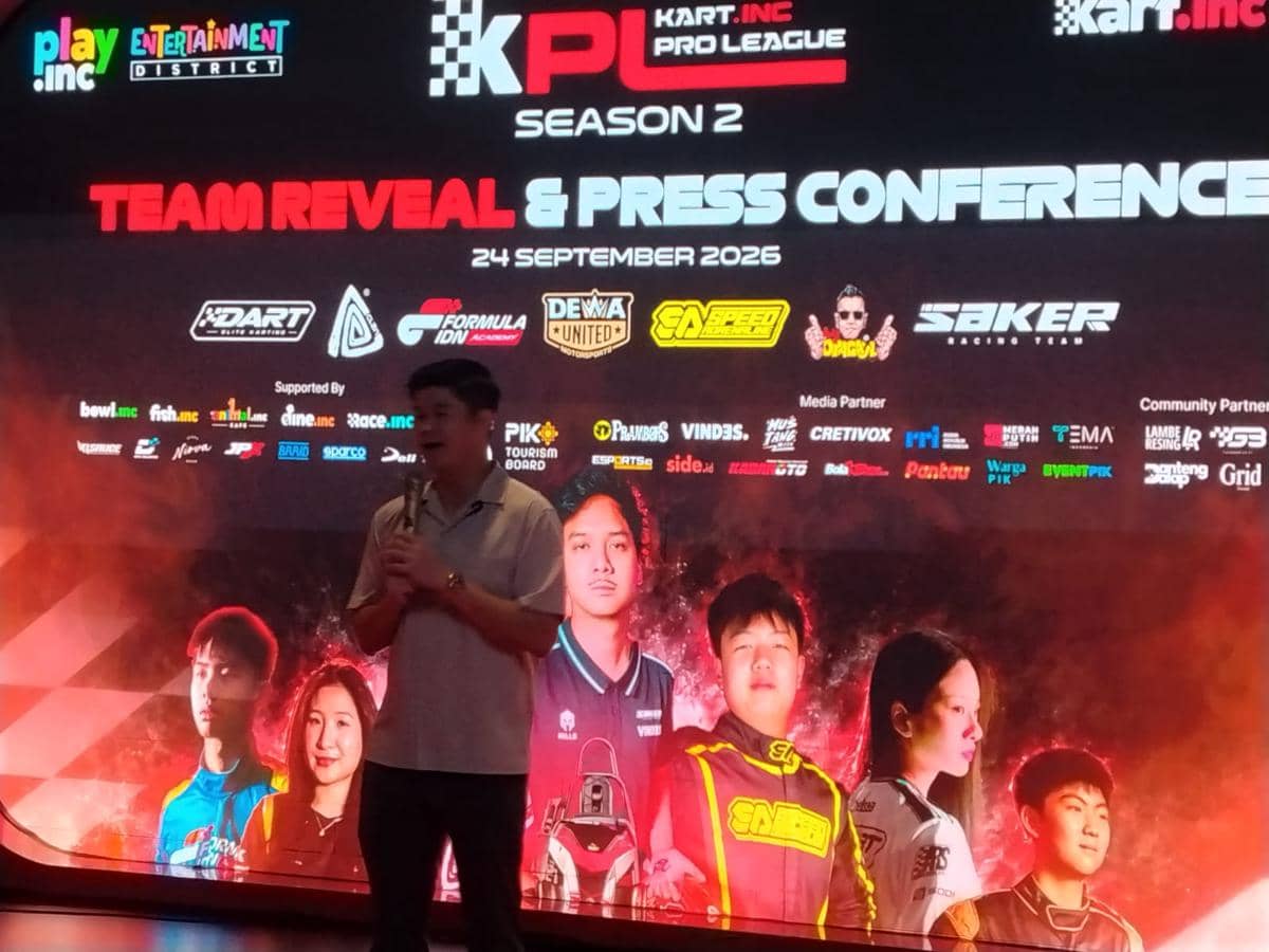 Peluncuran Kart Inc Pro League Season 2 sebagai kompetisi balap gokart dengan hadiah ratusan juta rupiah.